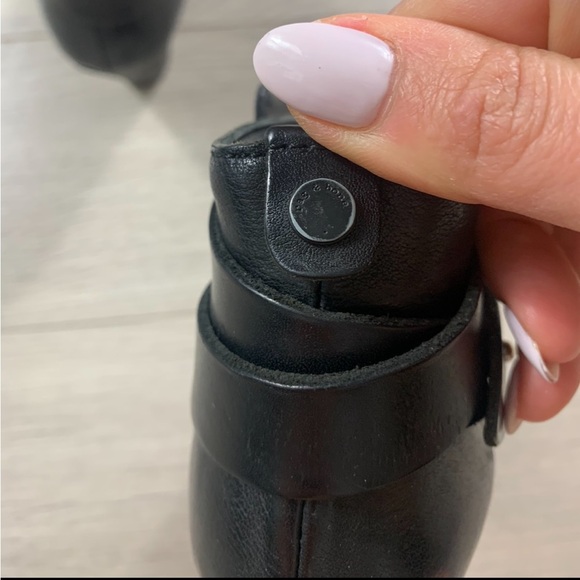 RAG & BONE Harrow Black Leather Ankle Boots - Picture 8 of 13